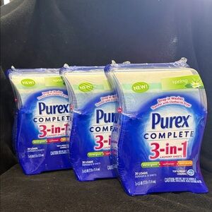(3) NIP Purex Complete 3 in 1 Laundry Sheets Spring Oasis 60 Loads Total